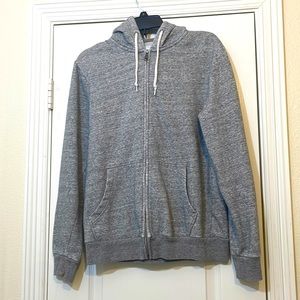 Grey Zip-Up Hoodie S
